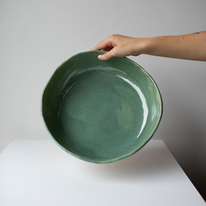 Bowls: Large serving bowl - Sage green