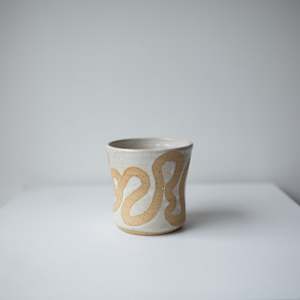 Squiggle Pot - Satin White #3