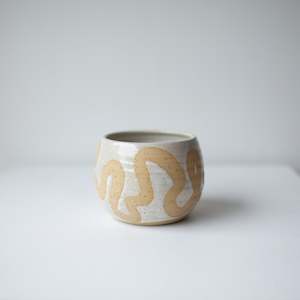 Squiggle Pot - Satin White #2