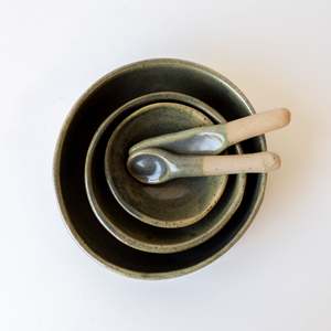 Everyday Tableware: Everyday Mini Bowls Set - Kelp Green