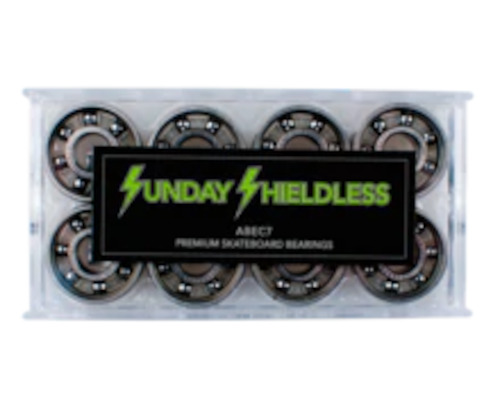 Wheels: SUNDAY BEARINGS ABEC 7 SHIELDLESS