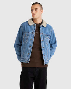 Mens Jackets: RVCA DENIM SHERPA TRUCKER JACKET MENS