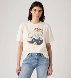 LEVIS COWBOY BOOT AND HAT TEE WMN