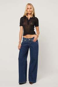 Denim And Pants: A BRAND 00 WIDE JEAN TARA WMN
