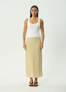 Sale Womens: AFENDS SUNDAY SEERSUCKER MAXI SKIRT WMN