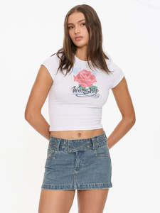 WORSHIP THORNY CAP SLEEVE TEE WMN