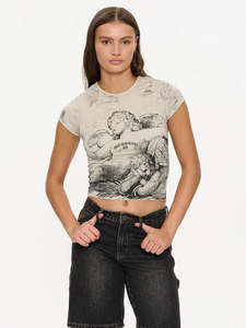 WORSHIP DREAMERS CAP SLEEVE TEE WMN