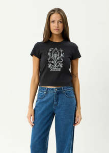 Womens Tshirts Longsleeves 1: AFENDS GOOD NATURE BABY TEE WMNS