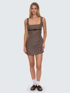 Women 1: THRILLS STATE OF MIND CHECK DRESS WMN
