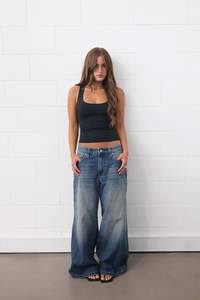 Denim And Pants: A BRAND 99 MEGA BAGGY JEAN WMN
