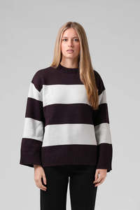 Womens Hoods Jumpers 2 0: RPM GEORGIA STRIPE KNIT WMN