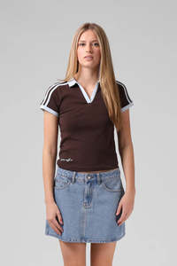 RPM V-NECK POLO TOP WMN