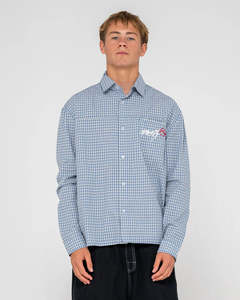 Mens Shirts: RUSTY COOPER MINI CHECK SHIRT MENS