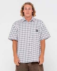 Mens Shirts: RUSTY WORLDWIDE CURVED HEM SHIRT MENS