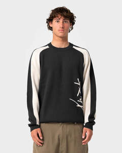 Mens Hoods Jumpers 2 0: RUSTY ROLL SAFE BOXY KNITTED CREW MENS