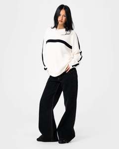 Rusty: RUSTY WHITE LINES KNIT WMN