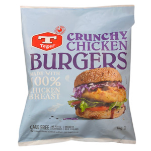 Tegel - Crunchy Chicken Burger Patties - Future Foods Auckland