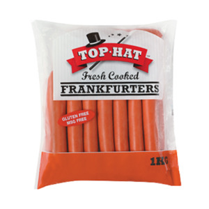 Products: Top Hat - Frankfurters - Future Foods Auckland