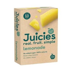 Juicies Lemonade Ice Block 10Pack - Future Foods Auckland