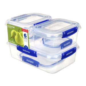 Sistema Klip It Plus Container Set 6 Pack - Future Foods Auckland