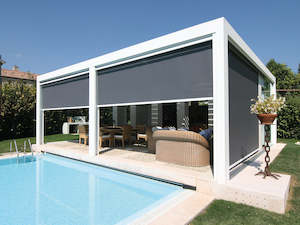 Enclosed Pergola with Outdoor Blinds