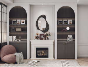 Vienna Series Built-In Bookcases - Custom Shelving and Display Cabinets