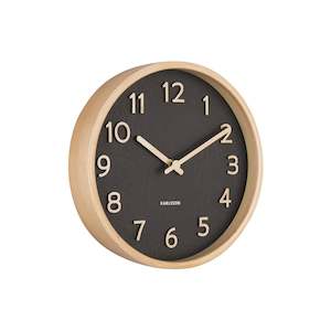 Wall Clock: Pure Wood Grain Wall Clock - Small Black [PRE-ORDER JULY]