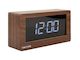 Boxed LED Table Clock - Dark Wood
