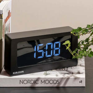 Boxed LED Alarm/Table Clock - Black