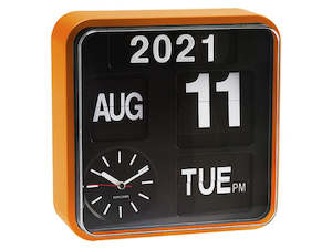 Table Clock: Mini Flip Clock - Orange