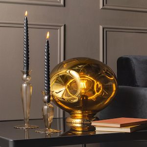 Swirl Candle Holder - Sand Brown