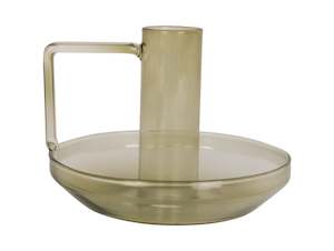 Modern Light Candle Holder - Moss Green