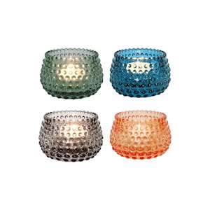 Glass Tea Light Bubble - Set/4
