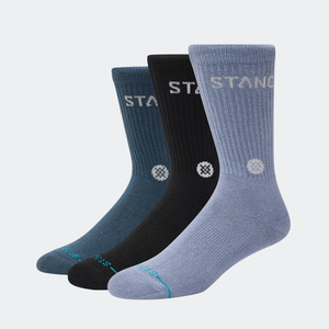 Socks: Stance - Origin 3 Pack Crew - Indigo