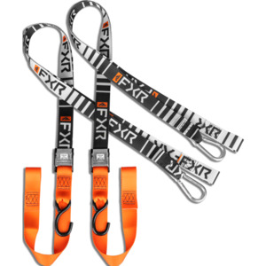 Frontpage: FXR 1.5" Tie-Down Straps - Black/Orange (2 Pack)