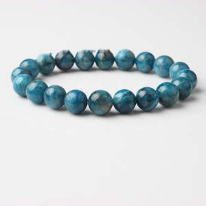 Accessories 1: Natural Blue Apatite Bracelets Are Suitable For Men And Women To Wear Elastic Beaded Jewelry