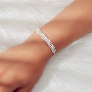 Accessories 1: Classic Brilliant Rhinestone Adjustable Slider Tennis Bracelet Party Jewellery