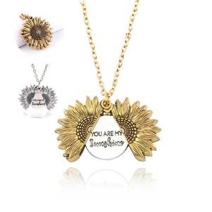 Accessories 1: You Are My Sunshine Sunflower Necklace Women Men