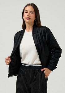 Madly Sweetly Trax Reversible Bomber Jacket Stripe Rib Detail Jacket with Contrast Piping