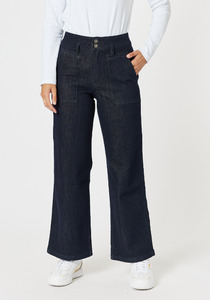 Gordon Smith Hudson High Rise Wide Leg Jean Structured Stretch Denim Jeans