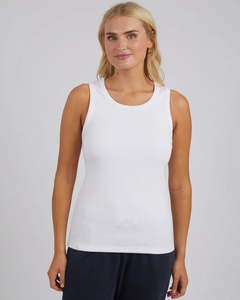 Elm Rib Crew Tank - White