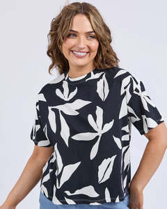 Elm Mimosa Tee - Black/White