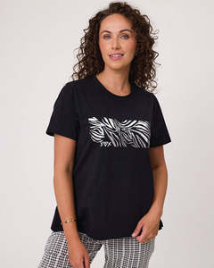 Classified Print Logo Tee - Black