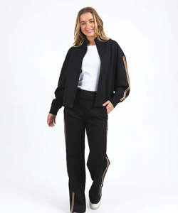 Hoodies Sweatshirts: Foxwood London Zip Thru Jacket - Black