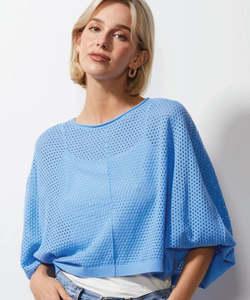 Zaket & Plover Holey Shrug - Chambray