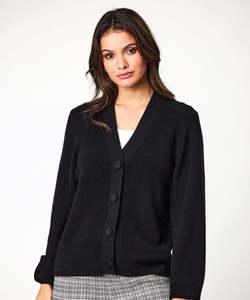 Newport Jamie Merino Cardi - Black