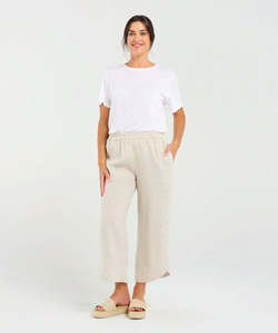 Black Stone Arabella Petal Hem Pant - Summer Sand