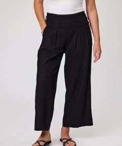 Pants: Duo Harris Cropped Pant - Black
