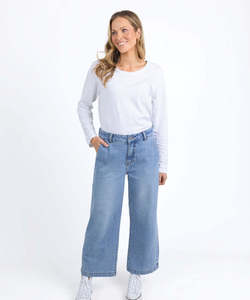 Elm Izzy Wide Leg Jeans Vintage Blue