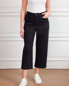 Jeans: Newport Athena Wide Leg Jean - Black